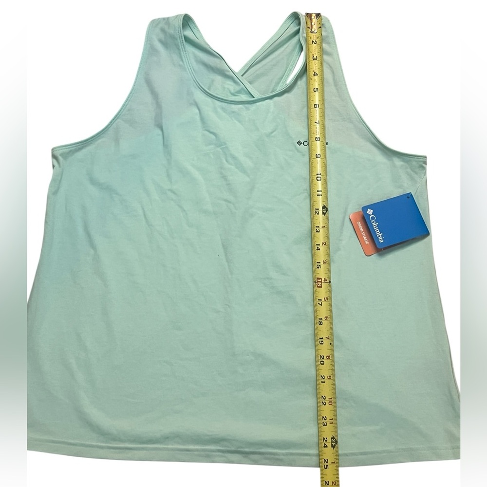 🌟SOLD🌟Columbia Magnolia Springs Women’s XL Mint Crossback Tank Omni-Shade - Picture 3 of 7